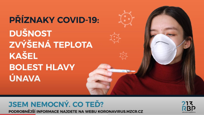 Hlavní příznaky COVID-19