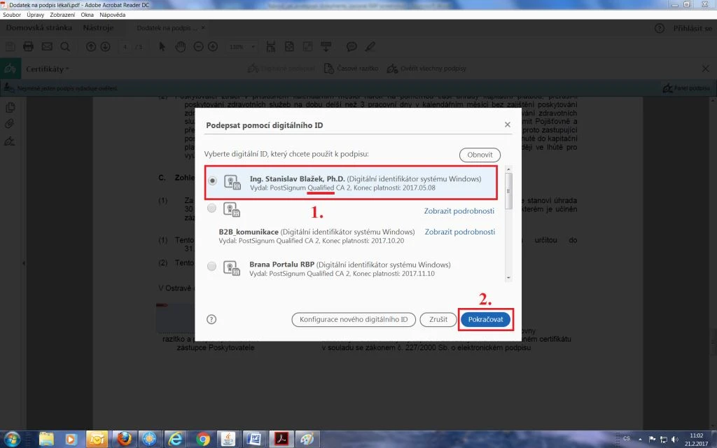 Jak podepisovat dokumenty krok 5